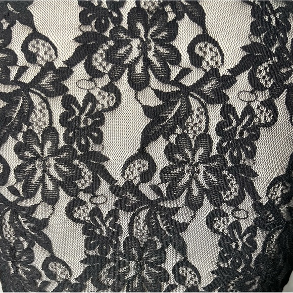 Vintage Sun Moon Star Black Lace Back Button Down Cardigan Sweater - SMALL - Picture 6 of 11